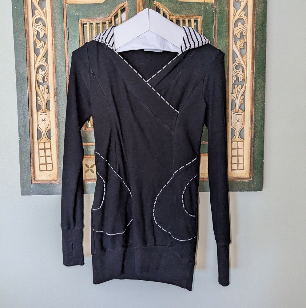 Handmade Maternity Hoodie With Double Sided Zippers - Size Small